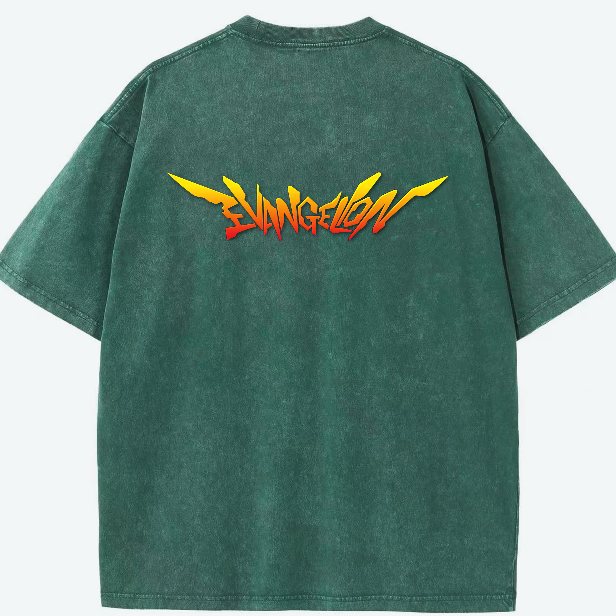 （画像用） EVA 新世紀エヴァンゲリオン 綿100% ヴィンテージ風 半袖Tシャツ（背面プリント）